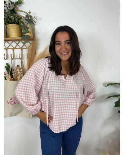 BLUSA CUADRITOS